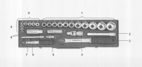 Proxxon 23020 27-Piece Automotive Socket Set with 1/4\" and 1/2\" Ratchets Spare Parts